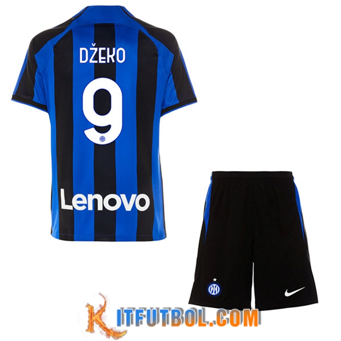Camisetas De Futbol Inter Milan (DŽEKO #9) Ninos Primera 2022/23