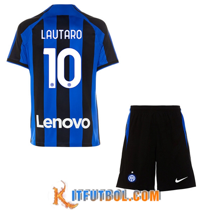 Camisetas De Futbol Inter Milan (LAUTARO #10) Ninos Primera 2022/23