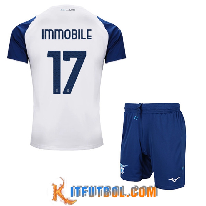 Camisetas De Futbol SS Lazio (IMMOBILE #17) Ninos Tercera 2022/23