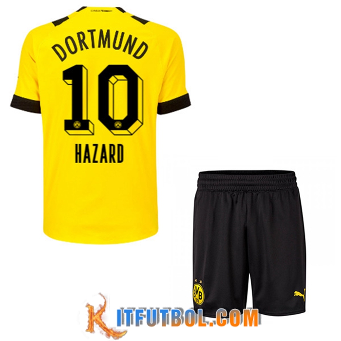 Camisetas De Futbol Dortmund BVB (HAZARD #10) Ninos Primera 2022/23