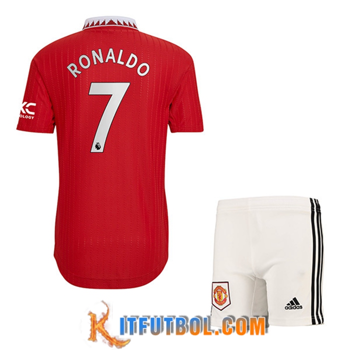 Camisetas De Futbol Manchester United (RONALDO #7) Ninos Primera 2022/23