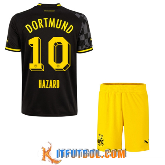 Camisetas De Futbol Dortmund BVB (HAZARD #10) Ninos Segunda 2022/23