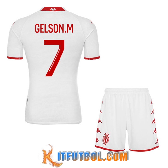 Camisetas De Futbol AS Monaco (GELSON.M #7) Ninos Primera 2022/23
