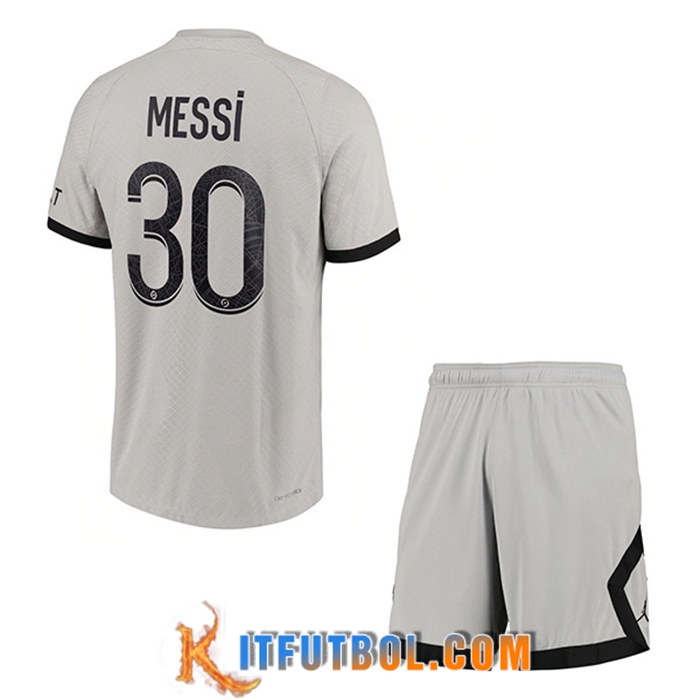 Camisetas De Futbol PSG (MESSI #30) Ninos Segunda 2022/23