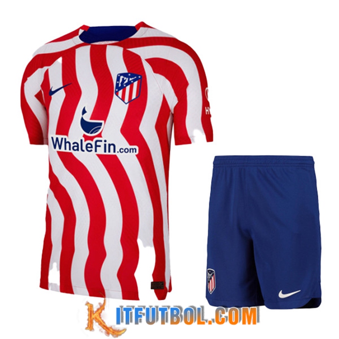 Nueva Camisetas De Futbol Atletico Madrid Ninos Primera 2022/2023