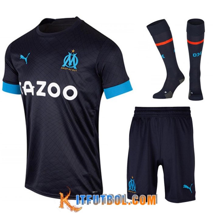 Camisetas De Futbol Marsella Segunda (Cortos + Calcetines) 2022/2023