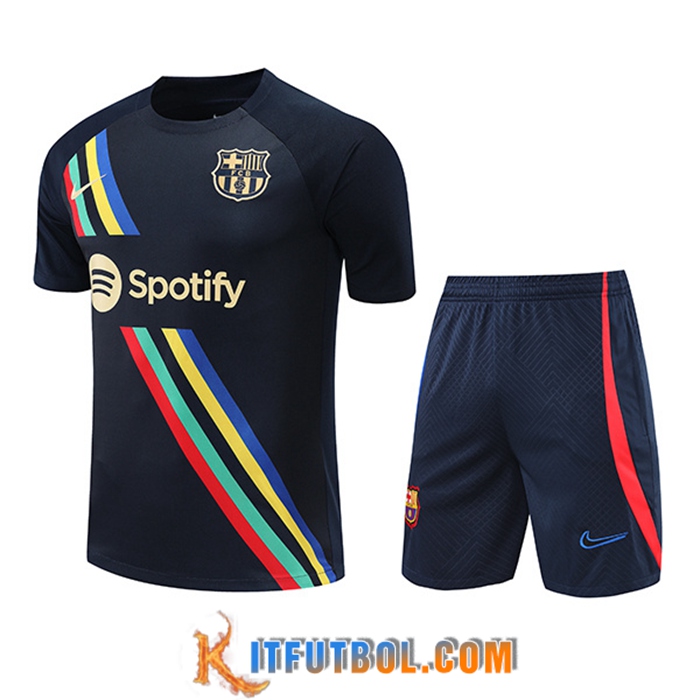 Camiseta Entrenamiento + Cortos FC Barcelona Negro 2022/2023
