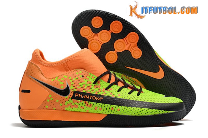 Nike Botas De Fútbol Phantom GT Academy Dynamic Fit IC Verde/Naranja
