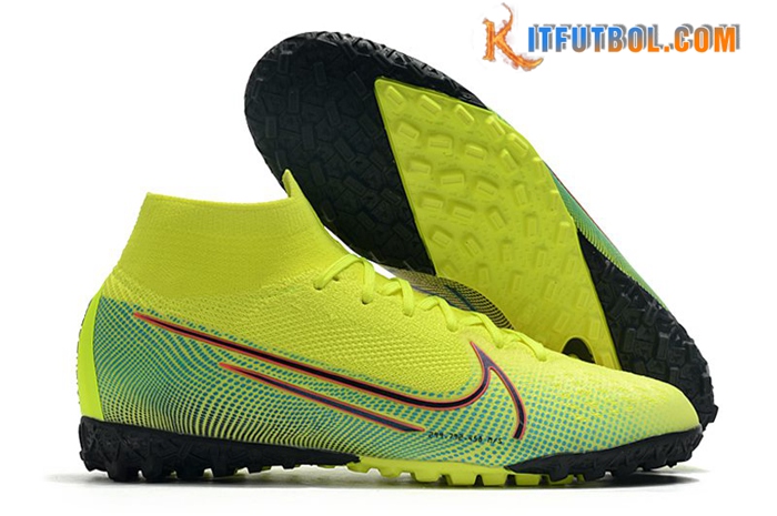 Nike Botas De Fútbol Mercurial Superfly 7 Elite MDS TF Amarillo/Verde