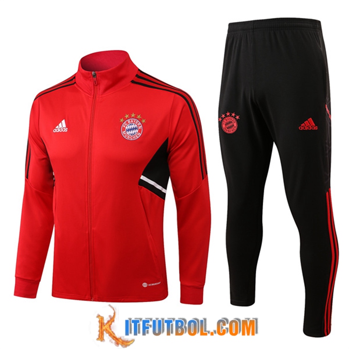 Chandal Equipos De Futbol - Chaqueta Bayern Munich Rojo 2022/2023