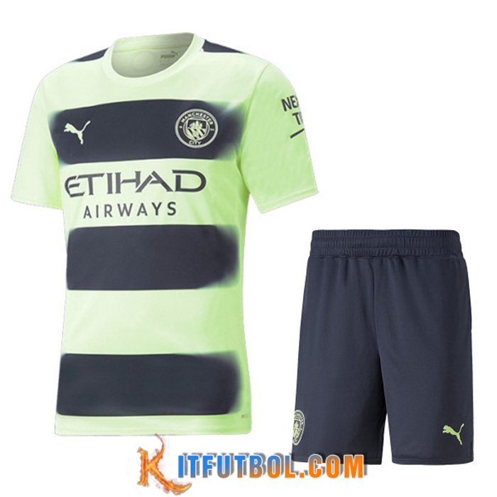 Nueva Camisetas De Futbol Manchester City Ninos Tercera 2022/2023