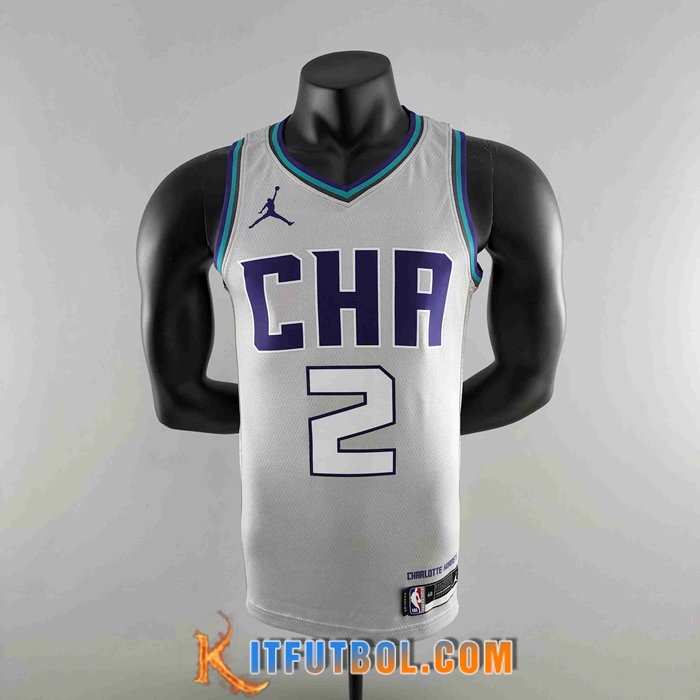 Camisetas Charlotte Hornets (BALL #2) 2019 Gris