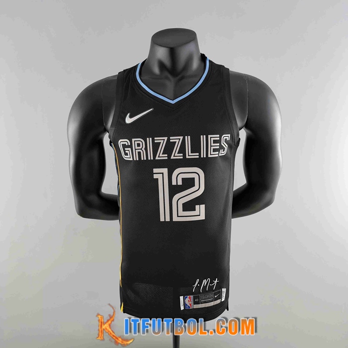 Camisetas Memphis Grizzlies (MORANT #12) Negro Honor Edition