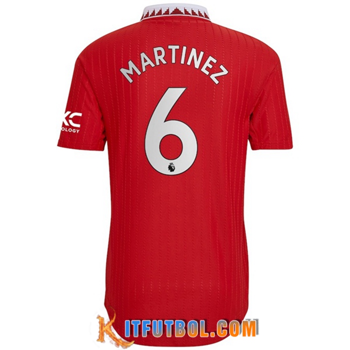 Camisetas De Futbol Manchester United (MARTÍNEZ #6) 2022/2023 Primera