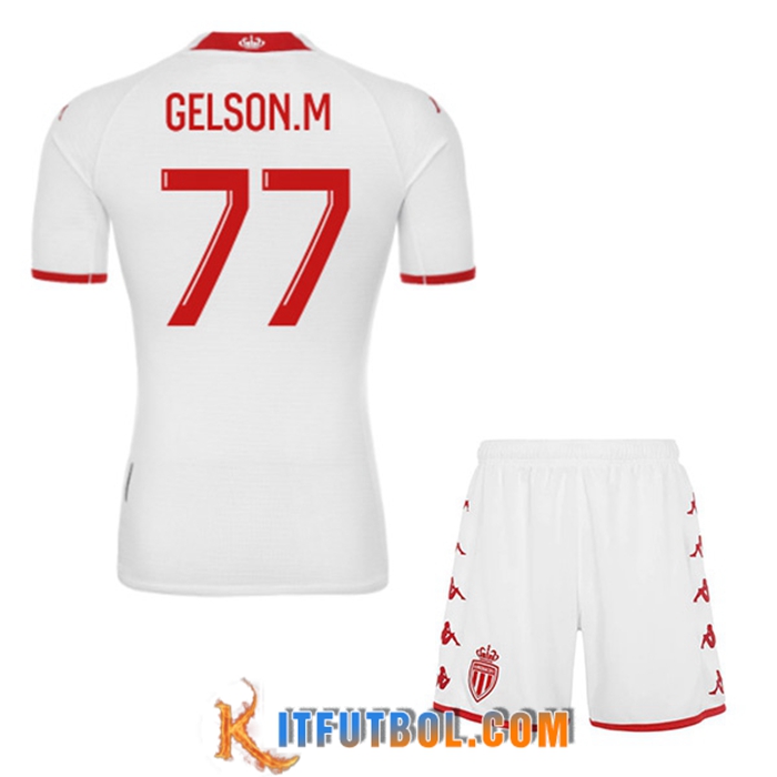 Camisetas De Futbol AS Monaco (GELSON.M #77) Ninos Primera 2022/2023