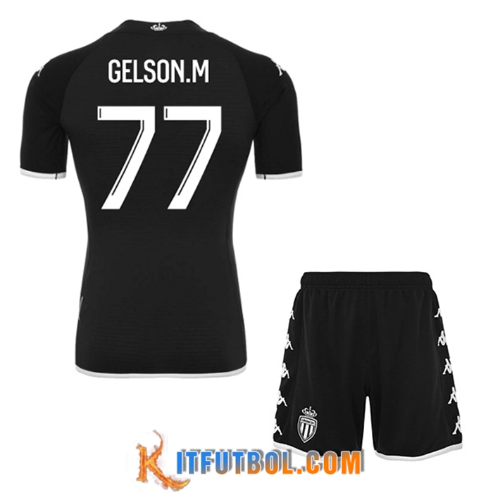 Camisetas De Futbol AS Monaco (GELSON.M #77) Ninos Segunda 2022/2023