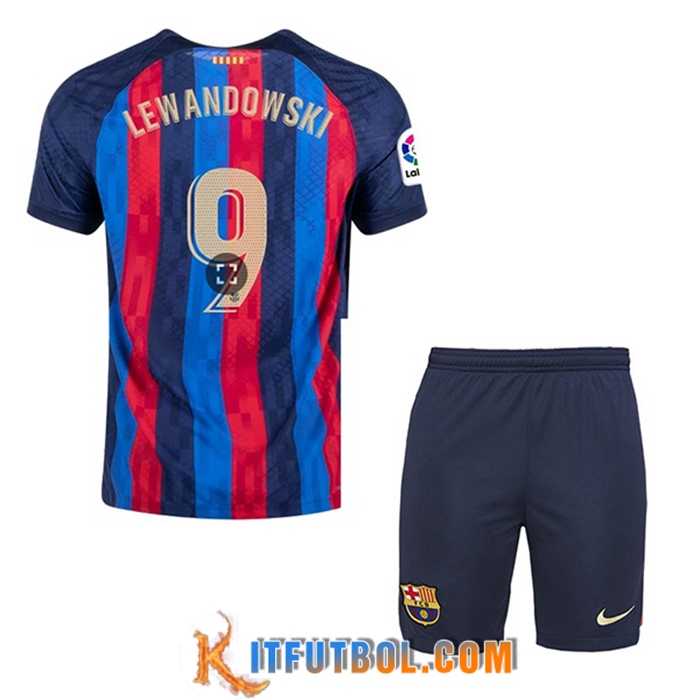 Camisetas De Futbol FC Barcelona (LEWANDOWSKI #9) Ninos Primera 2022/2023