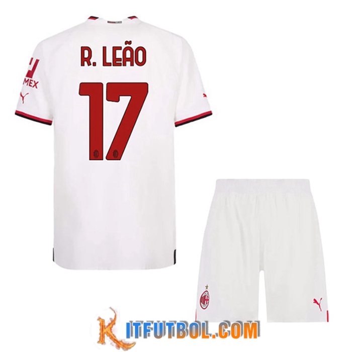 Camisetas De Futbol AC Milan (R.-LEÃO #17) Ninos Segunda 2022/2023