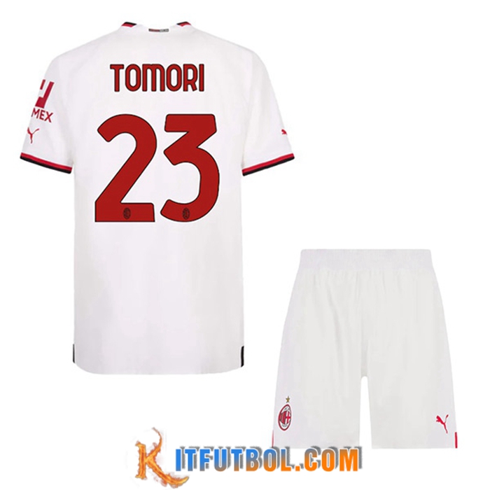 Camisetas De Futbol AC Milan (TOMORI #23) Ninos Segunda 2022/2023