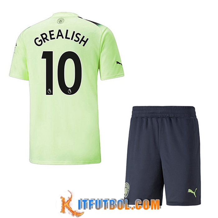 Camisetas De Futbol Manchester City (GREALISH #10) Ninos Tercera 2022/2023