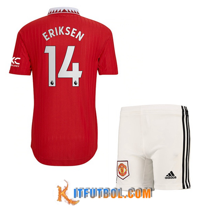 Camisetas De Futbol Manchester United (ERIKSEN #14) Ninos Primera 2022/2023