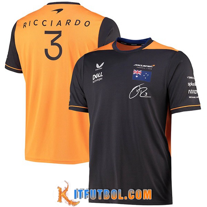 T-Shirt F1 McLaren Team Negro/Naranja 2022