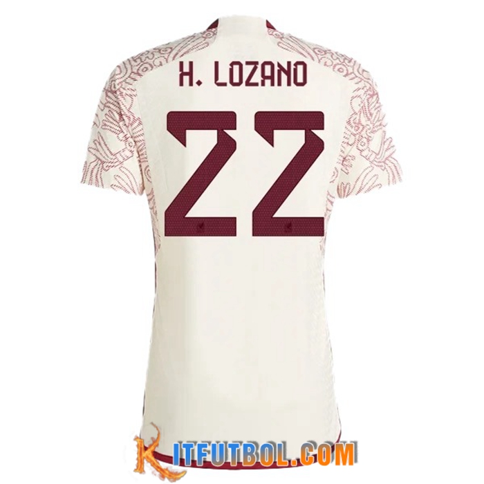 Camiseta Equipo Nacional México (H. LOZANO #22) 2022/2023 Segunda
