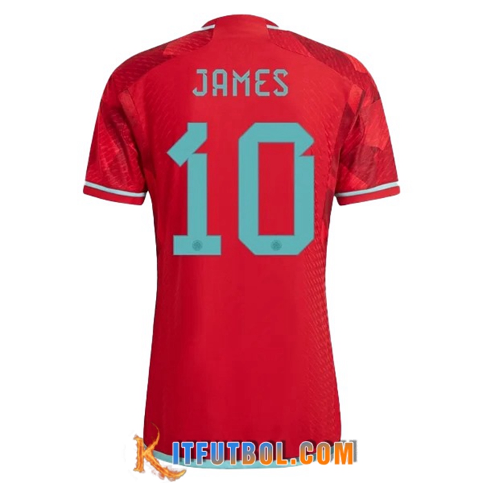 Camiseta Equipo Nacional Colombia (JAMES #10) 2022/2023 Segunda