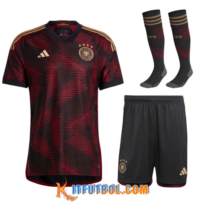 Camisetas De Futbol Alemania Segunda (Cortos + Calcetines) Copa Del Mundo 2022