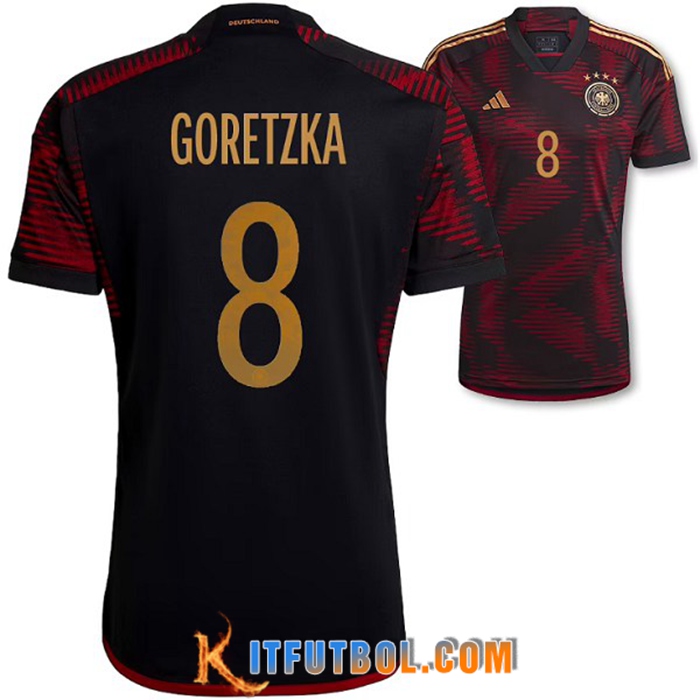 Camisetas De Futbol Alemania (GORETZKA #8）Copa Del Mundo 2022 Segunda