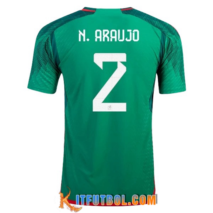 Camisetas De Futbol México (N. ARAUJO #2）Copa Del Mundo 2022 Primera