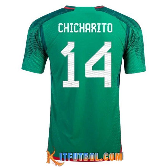 Camisetas De Futbol México (CHICHARITO #14）Copa Del Mundo 2022 Primera