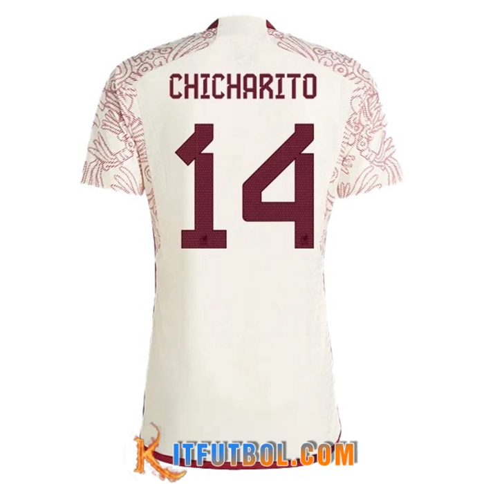 Camisetas De Futbol México (CHICHARITO #14）Copa Del Mundo 2022 Segunda
