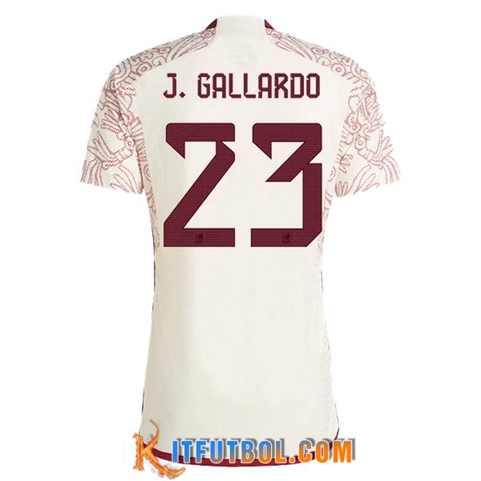 Camisetas De Futbol México (J. GALLARDO #23）Copa Del Mundo 2022 Segunda