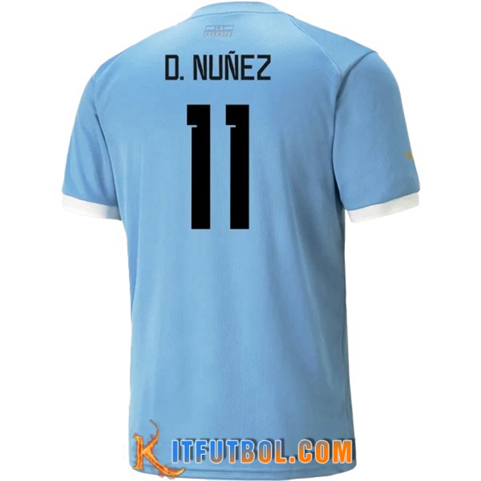 Camisetas De Futbol Uruguay (D.NUÑEZ #11）Copa Del Mundo 2022 Primera