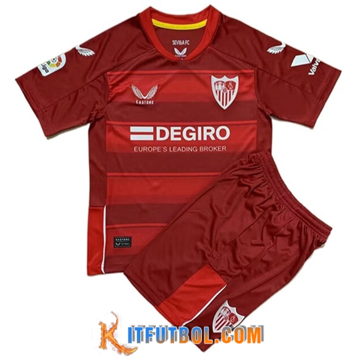 Nueva Camisetas De Futbol Sevilla FC Ninos Segunda 2022/2023
