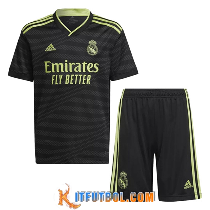 Nueva Camisetas De Futbol Real Madrid Ninos Tercera 2022/2023