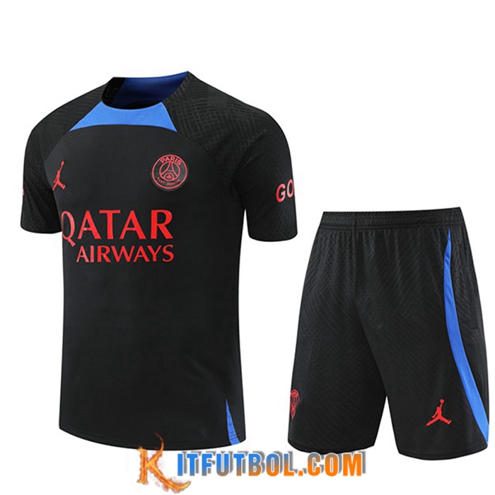 Camiseta Entrenamiento + Cortos Jordan PSG Negro 2022/2023
