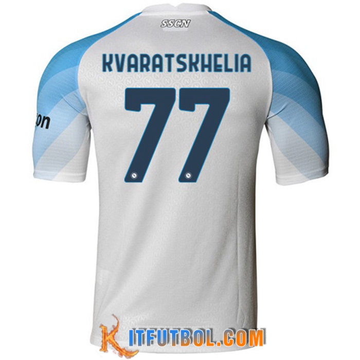 Camisetas De Futbol SSC Napoli (KVARATSKHELIA #77) 2022/2023 Segunda