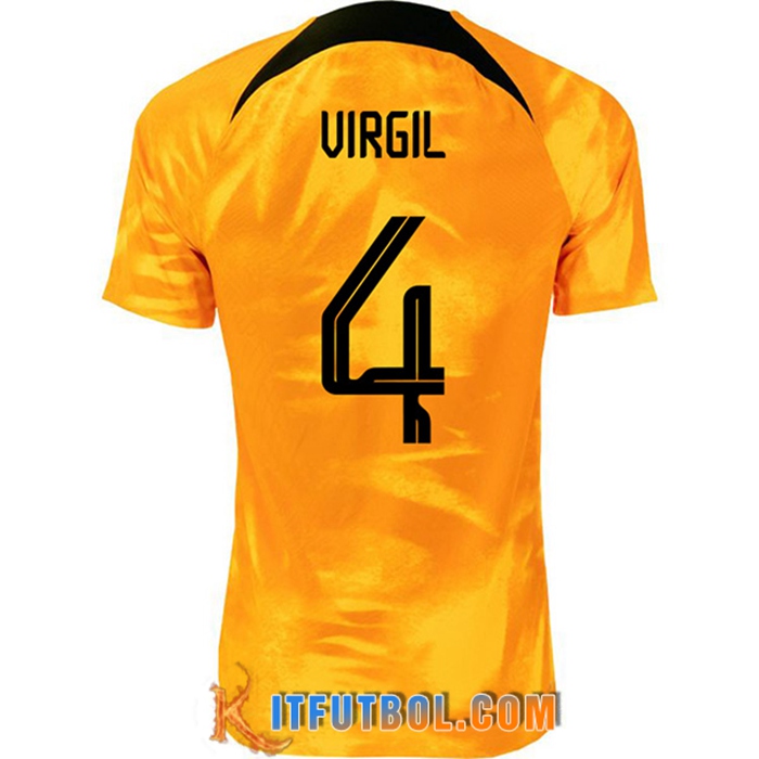 Camiseta Nacional Países Bajos (VIRGIL #4) 2022/2023 Primera