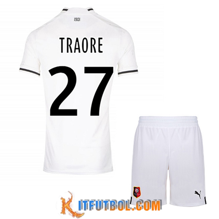 Camisetas De Futbol Stade Rennais (TRAORE #27) Ninos Segunda 2022/2023
