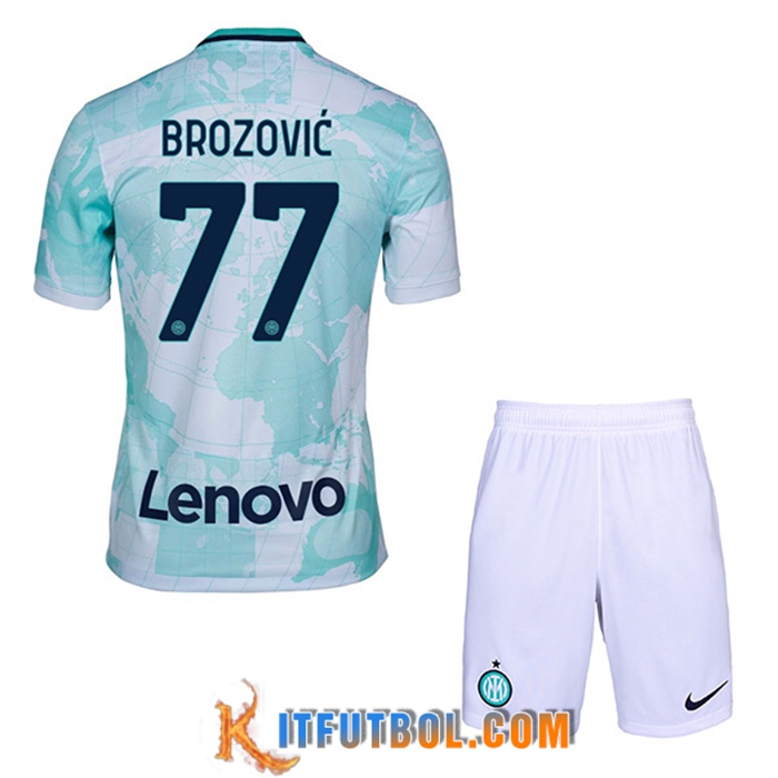 Camisetas De Futbol Inter Milan (BROZOVIĆ #77) Ninos Segunda 2022/2023