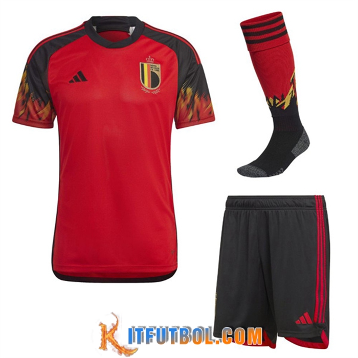 Camisetas De Futbol Bélgica Primera (Cortos + Pantalones) 2022/2023
