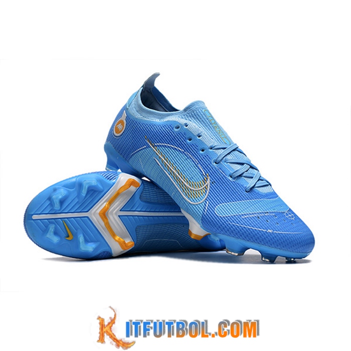Nike Botas De Fútbol Mercurial 14 Low Gang FG Azul Claro
