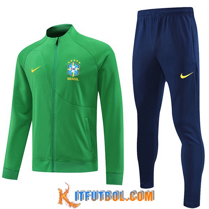 Chandal Equipos De Futbol - Chaqueta Brasil Verde 2022/2023