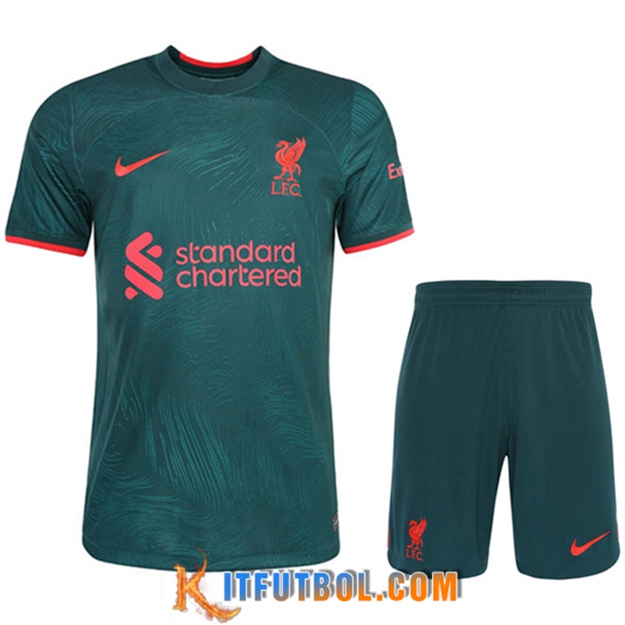 Nueva Camisetas De Futbol FC Liverpool Ninos Tercera 2022/2023