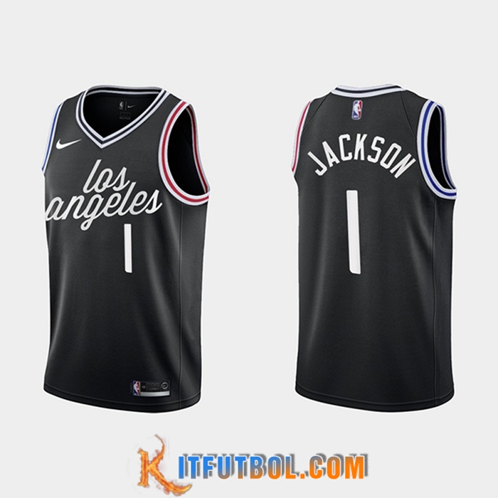 Camisetas Los Angeles Clippers (JACKSON #1) 2022/23 Negro