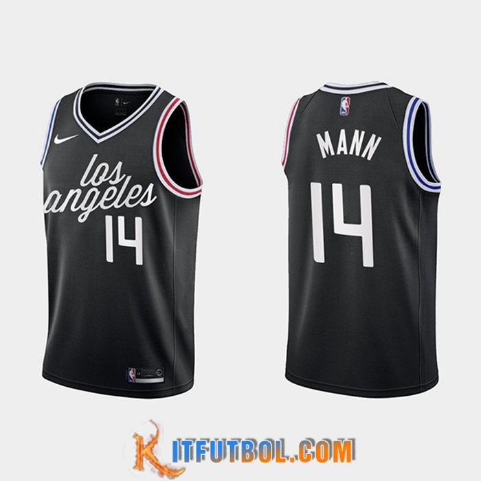 Camisetas Los Angeles Clippers (MANN #14) 2022/23 Negro