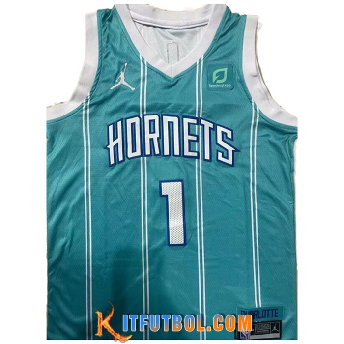 Camisetas Charlotte Hornets (BALL #1) 2022/23 Azul Claro