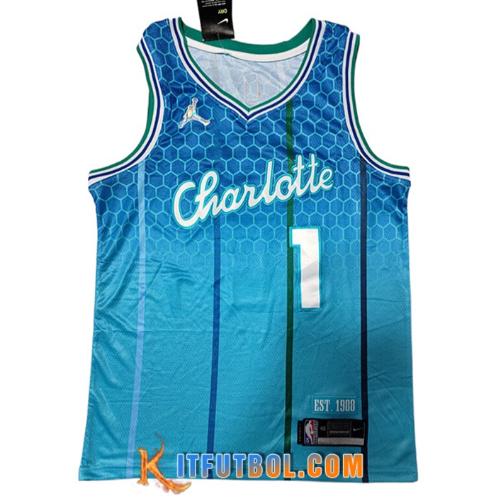 Camisetas Charlotte Hornets (BALL #1) 2022/23 Azul
